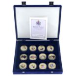 British, European and Chinese commemorative medallic coins,