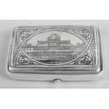 A late 19th century Russian silver snuff box,