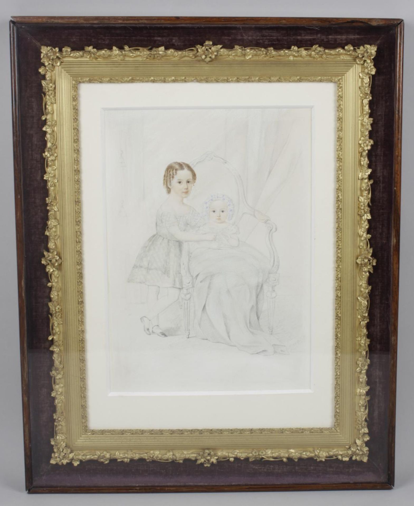 Martins, a 19th century watercolour and pencil sketch,