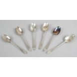 A set of six late Victorian Scottish silver teaspoons,