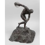 A cast bronze figure,