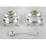 A pair of Victorian silver open salts,