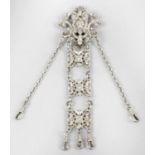 A Victorian silver chatelaine,
