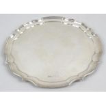 A modern silver salver,