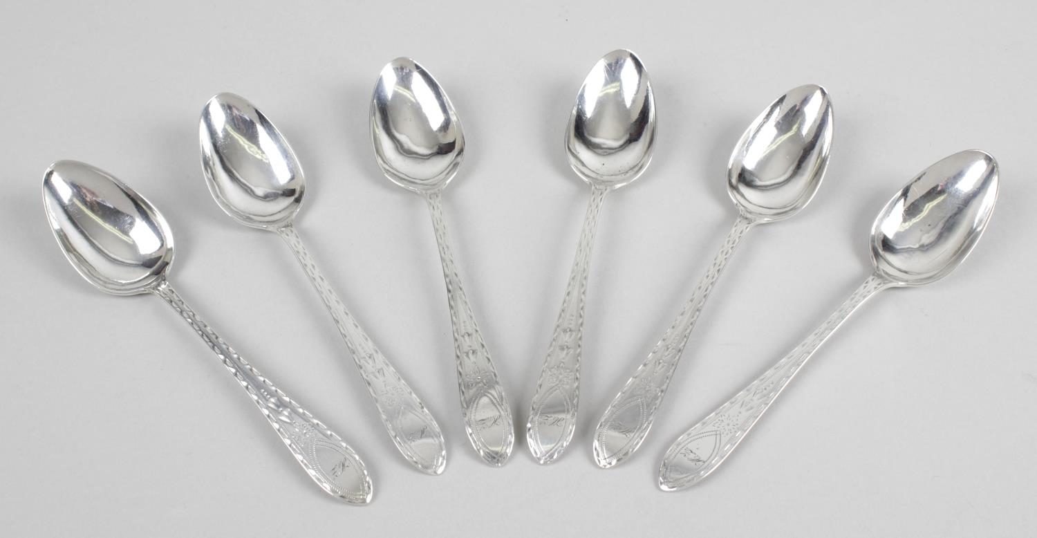 A set of six teaspoons,