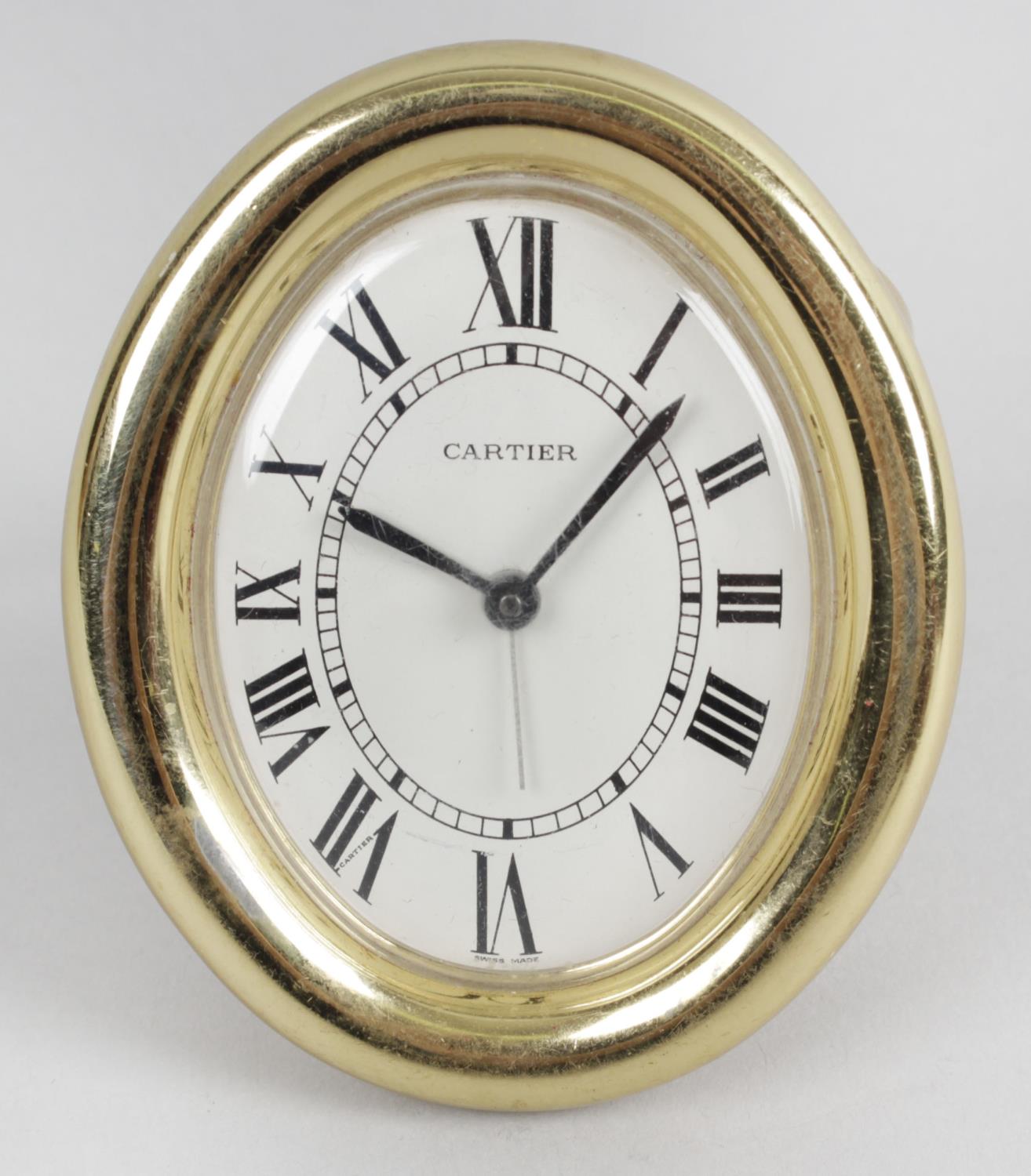 A Cartier quartz desk clock,