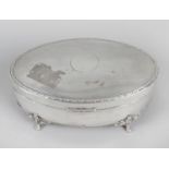 An early George V silver mounted jewellery box,