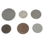 British and world coins, a quantity of 20th century base, some banknotes, etc.