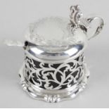 An early Victorian silver mustard pot,