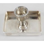 A mid-19th century Russian silver travelling candle holder,