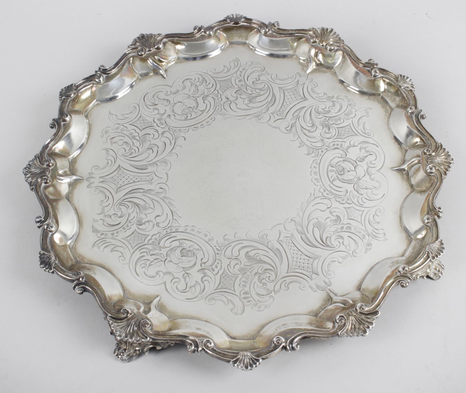 A mid-Victorian silver salver,