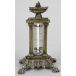 A 19th century gilt bronze desk thermometer,