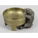 An unusual bronze trinket dish,