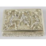 A George IV silver-gilt snuff box,