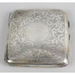 A 1920's silver cigarette case,