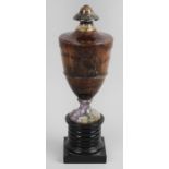 A late 19th century Blue John pedestal urn,