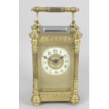 An early 20th century brass cased carriage clock,