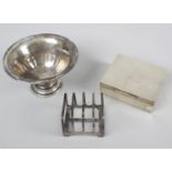 A group of assorted silver items,