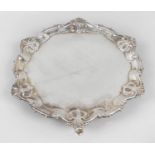 A small Victorian silver salver,