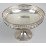 An early 20th century silver pedestal dish,