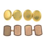 Early 20th century 9ct gold dress studs,