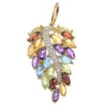 A diamond and gem-set pendant,