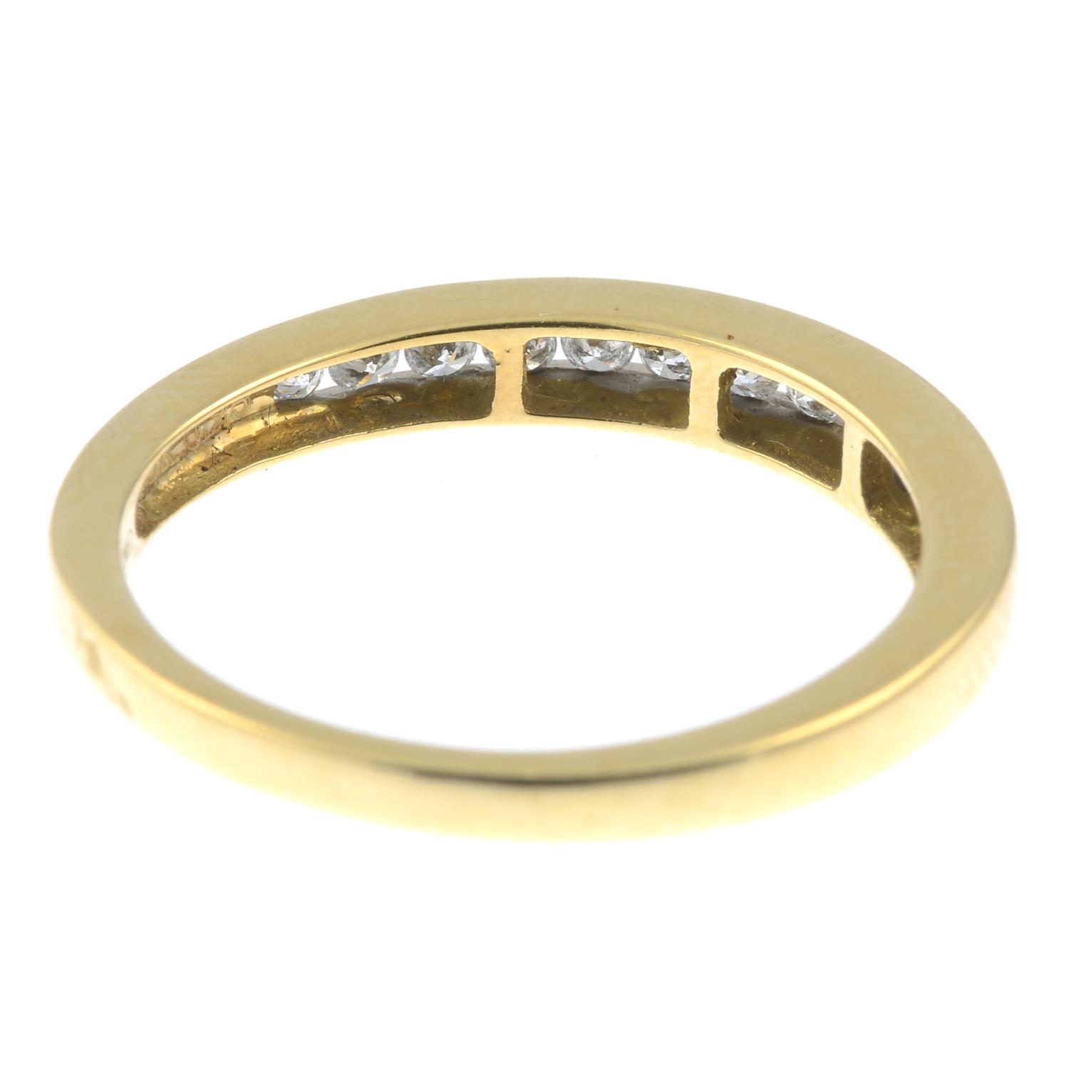 An 18ct gold diamond half eternity ring.Estimated total diamond weight 0.25ct. - Image 2 of 2