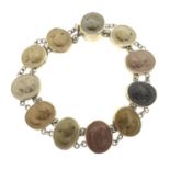 A lava cameo bracelet.Length 17.8cms.