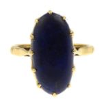 A lapis lazuli single-stone ring.Ring size K1/2.