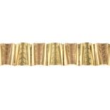 A 1940s bi-colour gold fancy bracelet.Length 19.9cms.