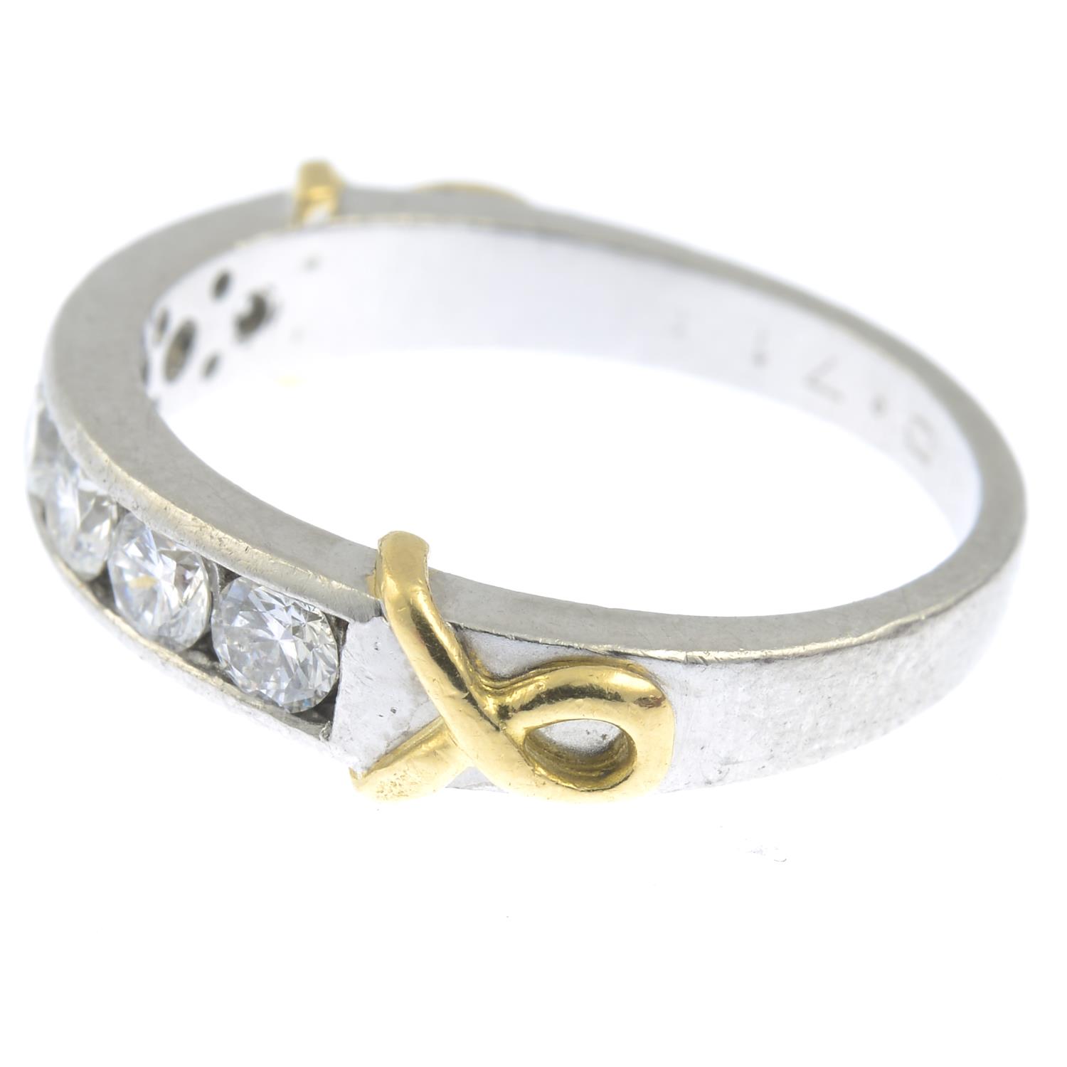 A platinum brilliant-cut diamond ring.Total diamond weight 0.71ct, - Image 2 of 3