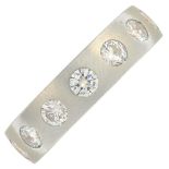 An 18ct gold brilliant-cut diamond full eternity ring.