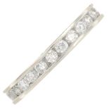 An 18ct gold brilliant-cut diamond full eternity ring.Estimated total diamond weight 1ct,