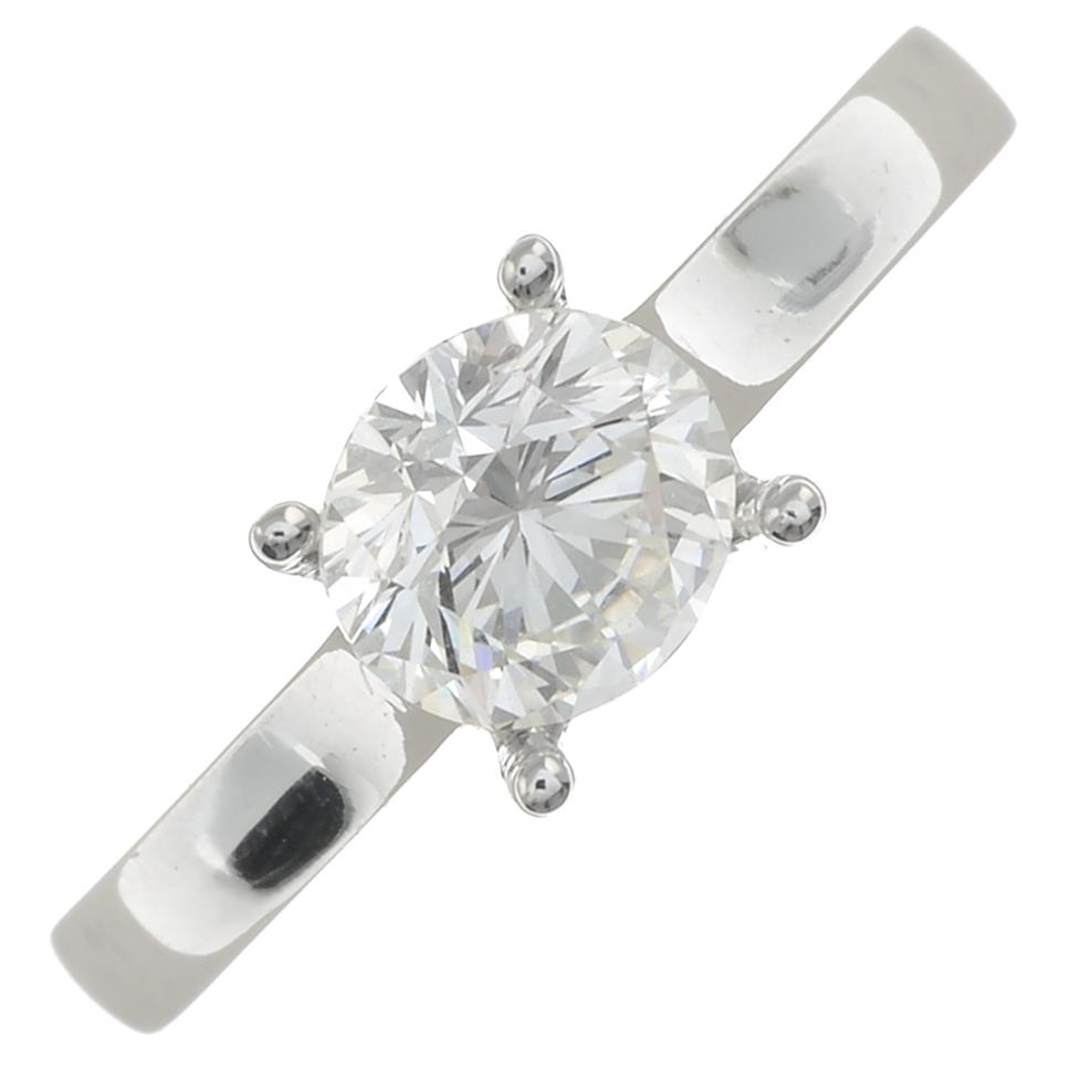 A loose brilliant-cut diamond weighing 1.01cts,