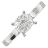 A loose brilliant-cut diamond weighing 1.01cts,