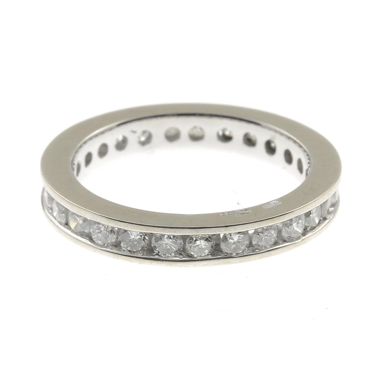 An 18ct gold brilliant-cut diamond full eternity ring.Estimated total diamond weight 1ct, - Image 3 of 3