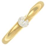 An 18ct gold brilliant-cut diamond single-stone ring.Diamond weight 0.35ct,