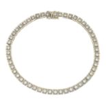 A brilliant-cut diamond bracelet.Estimated total diamond weight 1.50cts,