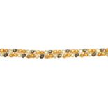 A brilliant-cut diamond and multi gem-set bracelet.Gems include citrine,