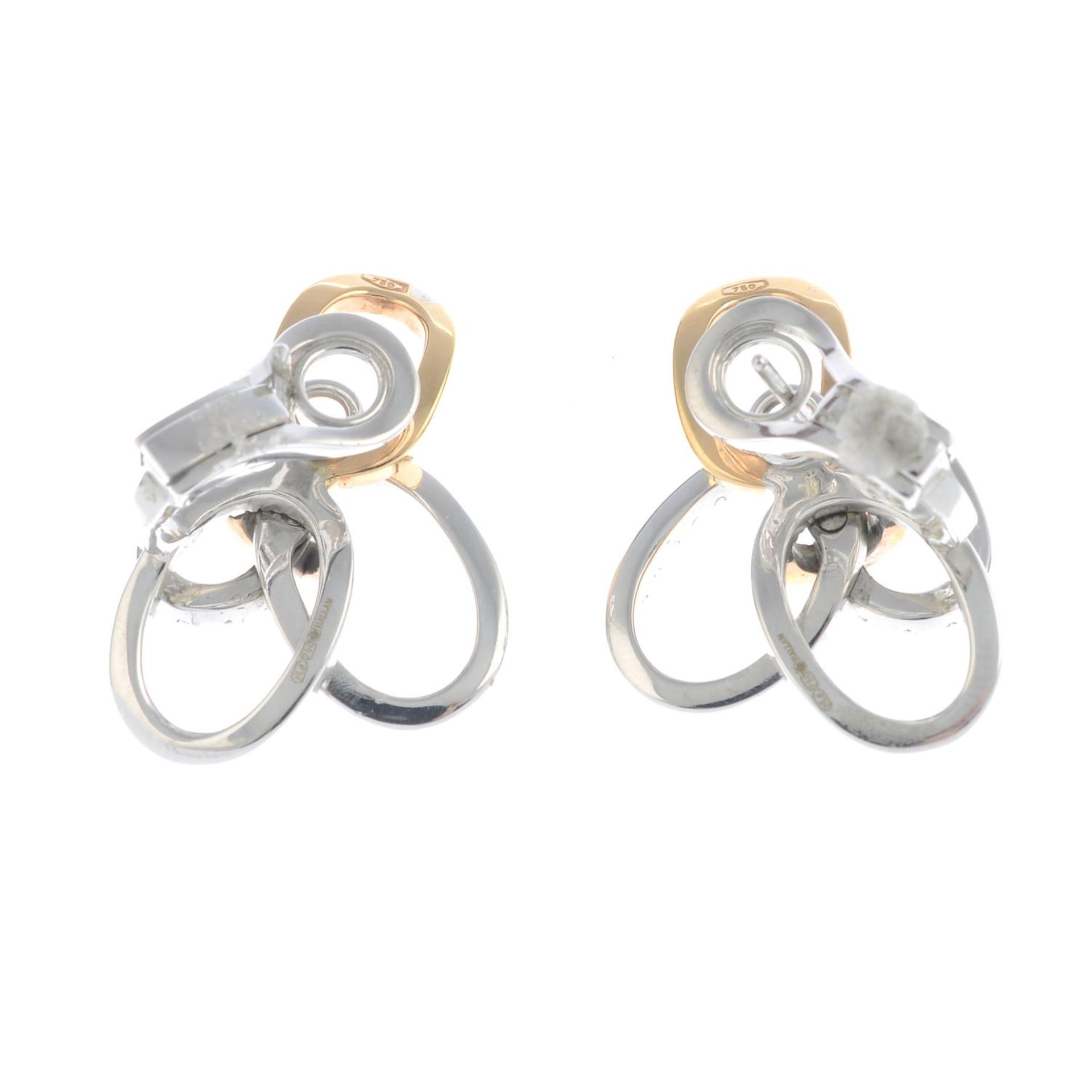 A pair of 18ct gold brilliant-cut diamond earrings.Estimated total diamond weight 1.10cts.Hallmarks - Bild 2 aus 2