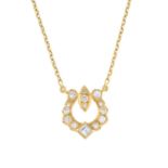 A vari-cut diamond pendant,