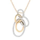 An 18ct gold brilliant-cut diamond pendant,