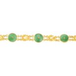 A jade bracelet.Length 18.5cms.