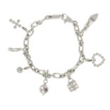 An 18ct gold charm bracelet,