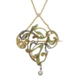 An Art Nouveau gold,