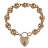 An early 20th century gold fancy-link bracelet,
