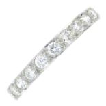 A brilliant-cut diamond full eternity ring.Estimated total diamond weight 0.90ct,