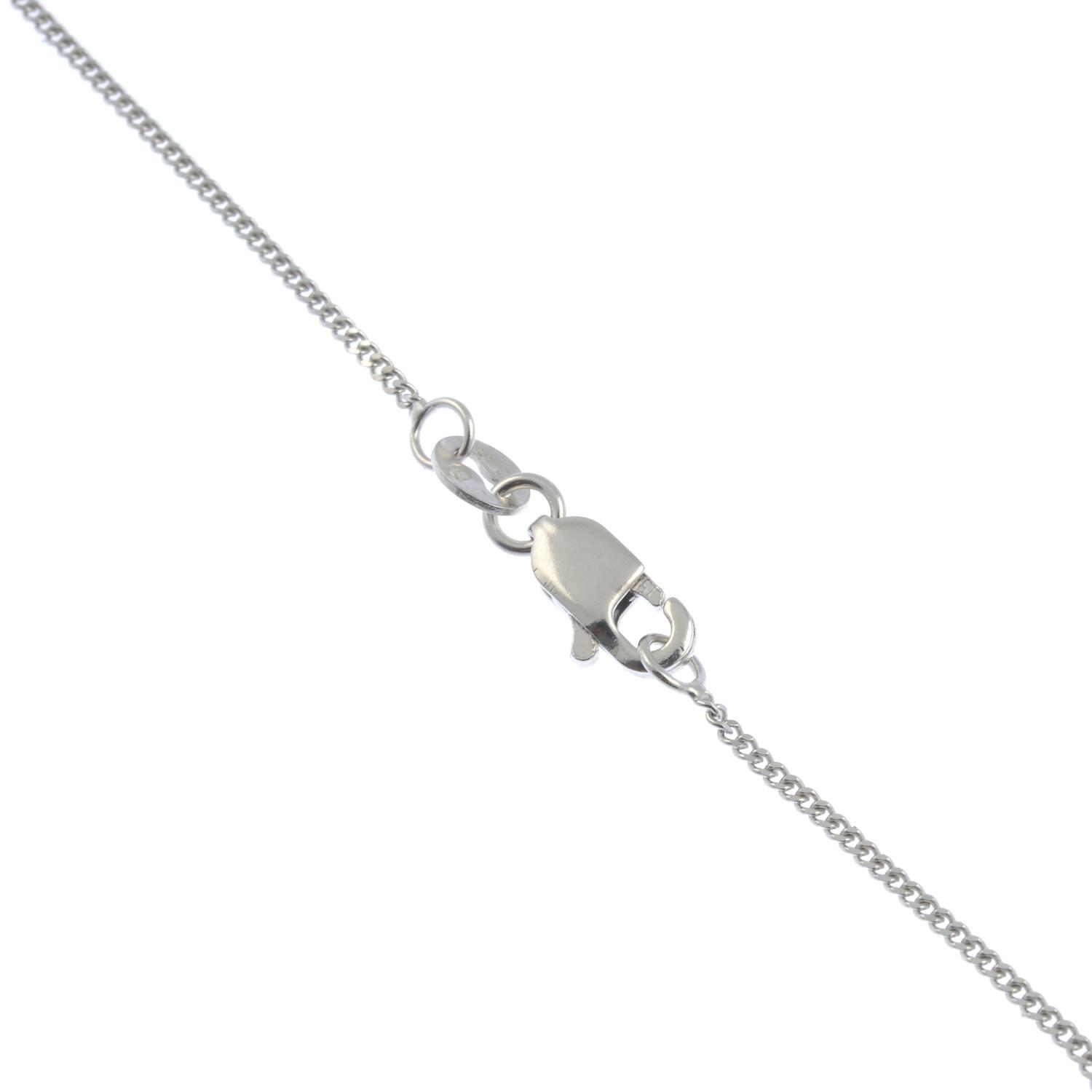 A vari-hue cultured pearl and diamond pendant, - Image 3 of 3