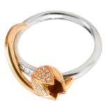 An 18ct gold brilliant-cut diamond 'Maymay' tulip ring,