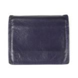 MULBERRY - a plum leather card wallet.